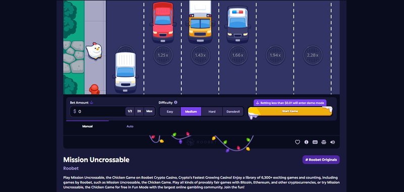 Introduction to roobet mission uncrossable